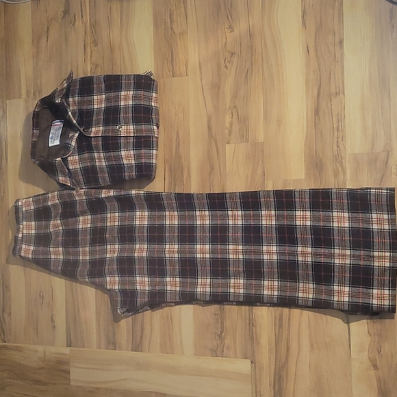 Vintage 70s Plaid Wool Pants and Shirt by Pendleton S-M - Picture 9 of 14